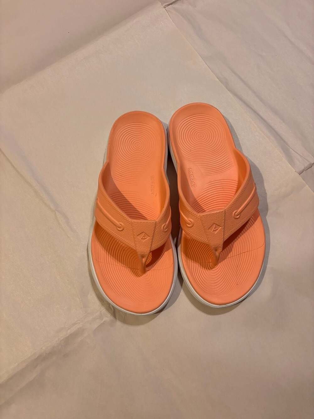 Sperry Windward Float Women's Peach Orange Thong Sandals Size M6/W8